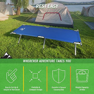 Wakeman Outdoors Portable Folding Camping Cot with Carry Bag