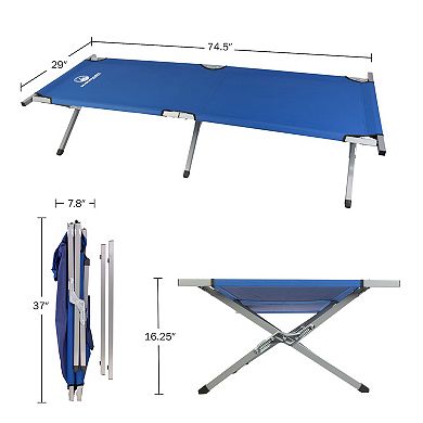 Wakeman Outdoors Portable Folding Camping Cot with Carry Bag