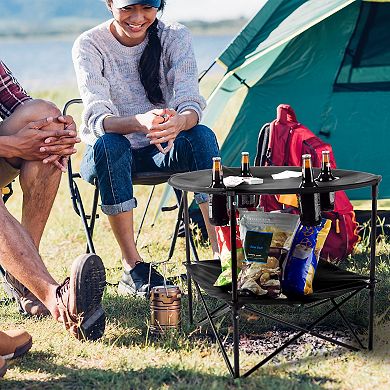 Wakeman Outdoors 2-Tier Folding Camping Table