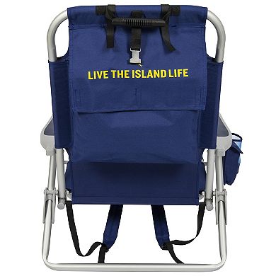 Tommy Bahama Blue 4-Position Backpack Chair