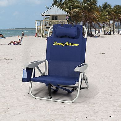 Tommy Bahama Blue 4-Position Backpack Chair
