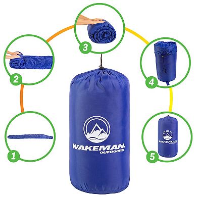 Wakeman Water-Resistant Cold Weather Adult Mummy Sleeping Bag