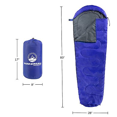 Wakeman Outdoors Water-Resistant Cold Weather Adult Mummy Sleeping Bag