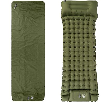 Wakeman Outdoors Inflatable Sleeping Pad with Built-In Foot Pump