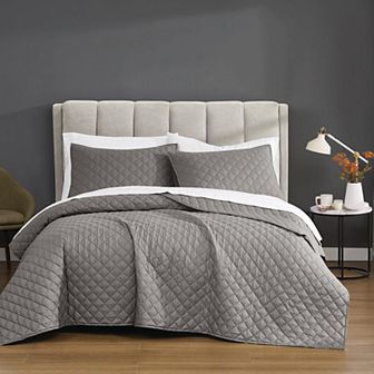 Cannon Solid Percale Quilt Set with Shams