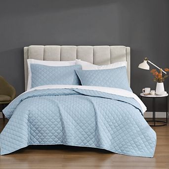 Cannon Solid Percale Quilt Set with Shams