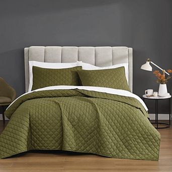 Cannon Solid Percale Quilt Set with Shams