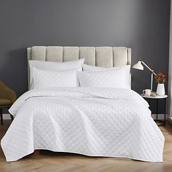 Cannon Solid Percale Quilt Set with Shams