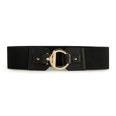 9339 Womens The Statement Belt, Black/nickel Statement Buckle Waist Belt | White House Black Market main image 2