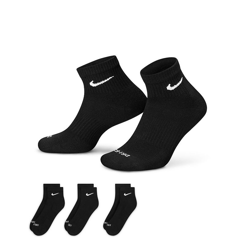 Women's Nike Everyday Plus 3-Pair Cushioned Training Ankle Socks, 