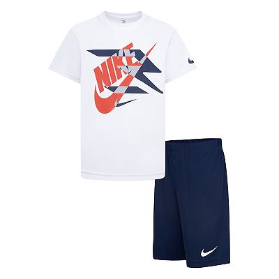 Boys 8-20 Nike 3BRAND by Russell Wilson Dri-FIT Futura Logo Mashup T-shirt & Athletic Shorts 2-piece Set