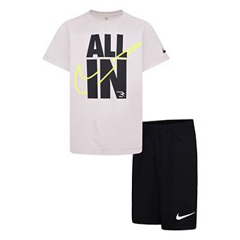 Boys 8-20 Nike 3BRAND by Russell Wilson "All In" Dri-FIT T-shirt & Athletic Shorts 2 pc Set