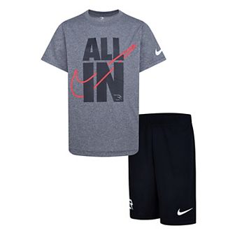 Boys 8-20 Nike 3BRAND by Russell Wilson "All In" Dri-FIT T-shirt & Athletic Shorts 2 pc Set