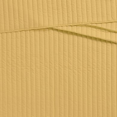 Brooklyn Loom Solid Cotton Percale Quilt Set with Shams