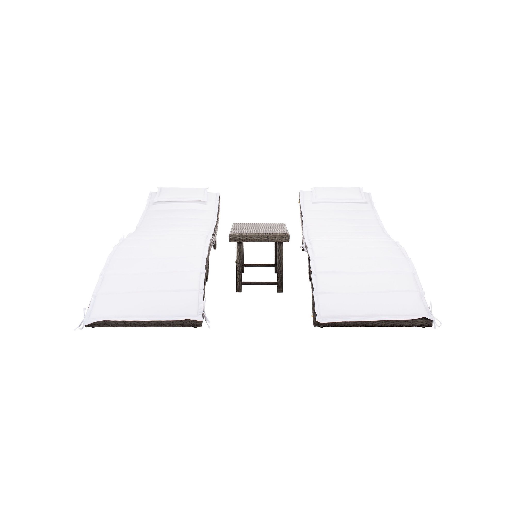 Safavieh Carew 3-pc. Sun Lounger Set, Gray Brown