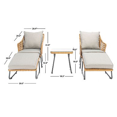 Safavieh Narda 5-pc. Lounger Set
