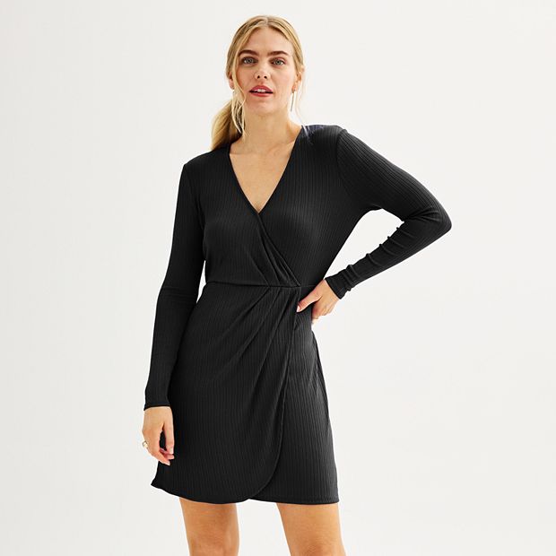 NINE WEST outlet Black Long Sleeve Office Style Dress