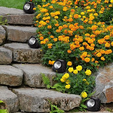 Pure Garden 8-Pack Faux-Rock Solar Light