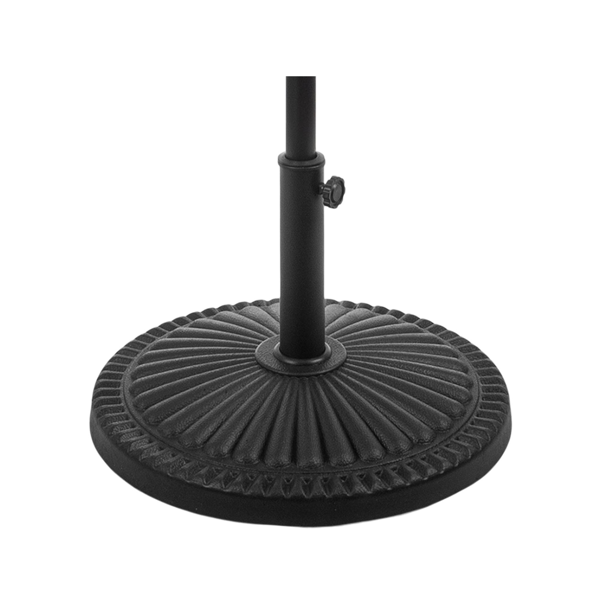 Pure Garden Outdoor Round Umbrella Base, Black