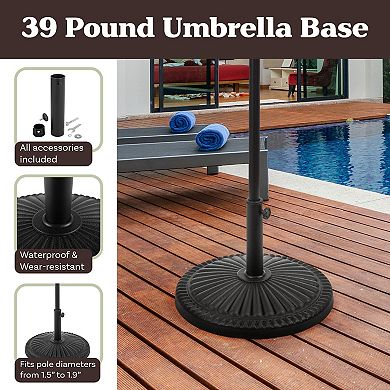 Pure Garden Outdoor Umbrella Base