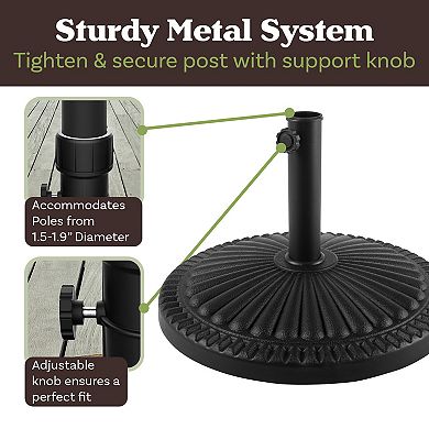 Pure Garden Outdoor Umbrella Base