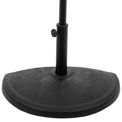 black patio half umbrella ABCCANOPY 9FT Outdoor Umbrella(Dark Gray) Its great for use on smaller decks Patio Umbrella Half Round Outdoor