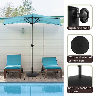 Pure Garden Half Circle Umbrella Base