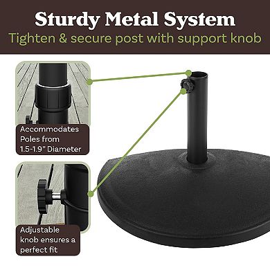 Pure Garden Half Circle Umbrella Base