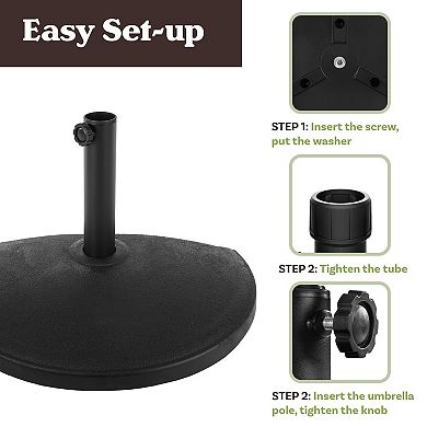 Pure Garden Half Circle Umbrella Base