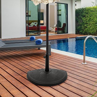 half round patio umbrella base COBANA Base, Resin Umbrella Stand, 33lb, Black Stabilize your outdoor sun shelter with the half round umbrella base Giantex Half Round Patio Umbrella