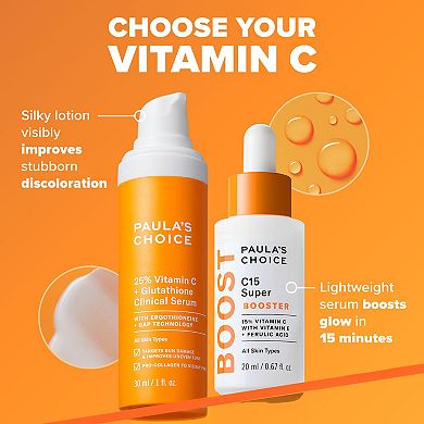 25% Vitamin C + Glutathione Clinical Serum for Brightening & Dark Spots