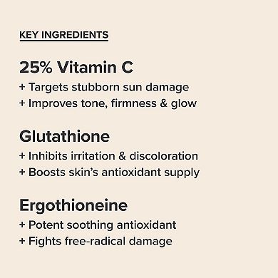 25% Vitamin C + Glutathione Clinical Serum for Brightening and Discoloration