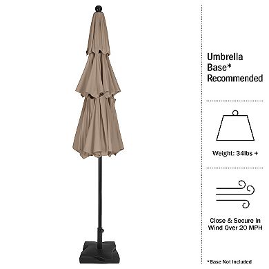 Pure Garden 3-Tier 10 ft. Patio Umbrella