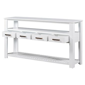 Merax Modern Console Table Sofa Table With Drawers And Shelves
