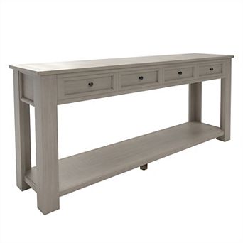 Merax Console Table/sofa Table With Storage Drawers And Bottom Shelf For Entryway Hallway