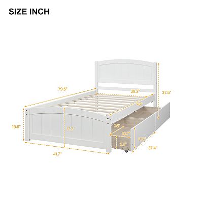 Merax Platform Bed with Two Drawers
