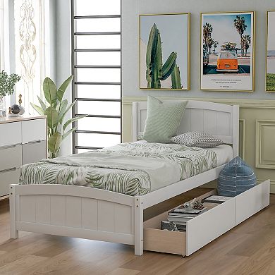 Merax Platform Bed with Two Drawers