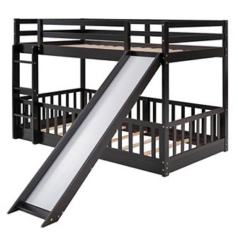 Merax Twin Bunk Bed with Slide and Ladder