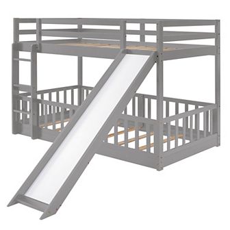 Merax Twin Bunk Bed with Slide and Ladder