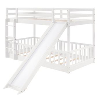 Merax Twin Bunk Bed with Slide and Ladder