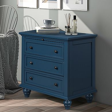 Merax 3-drawer Storage Wood Nightstand