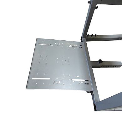 Gtr Simulator Gta-f Model Silver Frame Racing Cockpit Triple Monitor Stand Adjustable Racing Seat