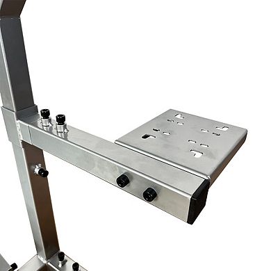 Gtr Simulator Gta-f Model Silver Frame Racing Cockpit Triple Monitor Stand Adjustable Racing Seat