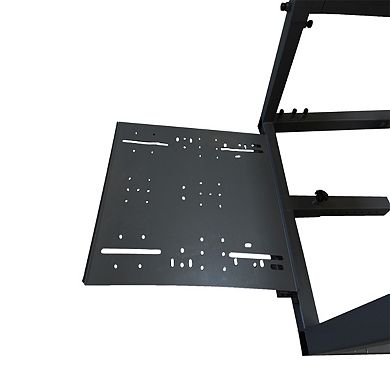 GTR Simulator GTA-F Black Frame Racing Cockpit with Triple Monitor Stand & Adjustable Seat