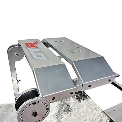 Gtr Simulator Gta-pro Racing Simulator Cockpit Silver Frame With Monitor Stand Racing Seat