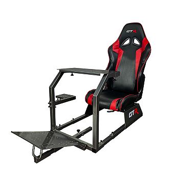Gtr Simulator Gta Model Majestic Black Frame Adjustable Leatherette Racing Seat Racing Cockpit