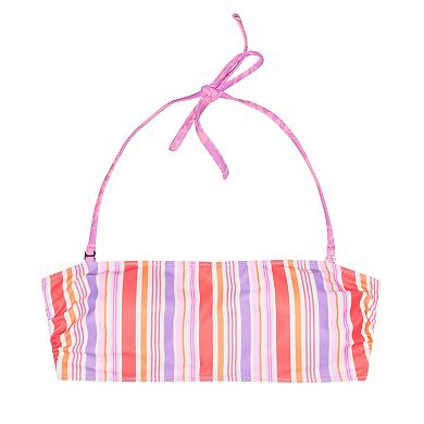 Juniors' Ninety-Nine° In Bloom Reversible Bandeau Swim Top