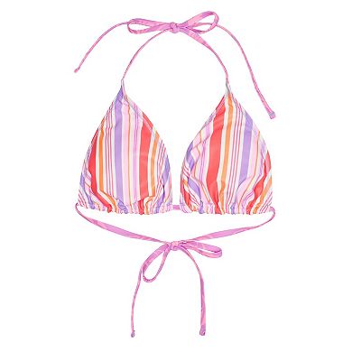 Juniors' Ninety-Nine° Seaside Sunset Reversible Triangle Swim Top