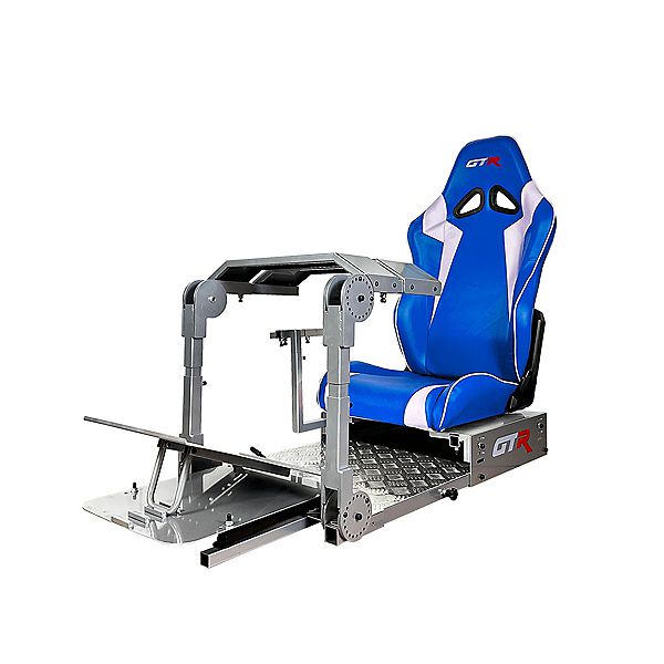 GTR Simulator GTA Pro Racing Simulator Cockpit, Silver Home Workstation ...