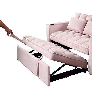 Merax 4-1 Multi-functional Sofa Bed With Cup Holder And Usb Port